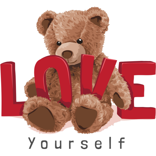 LOVE YOUR SELF DTF Transfer Sticker - Custom Printing for Clothing and Accessories