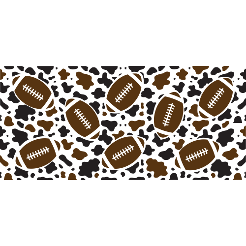 FOOTBALL UV DTF Custom Printing on Glass Tumbler