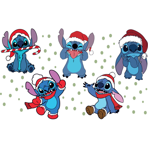 Color Christmas Stitch Glass Tumbler UV DTF Printing Services