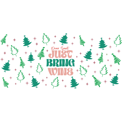 DEAR SANTA Glass Tumbler UV DTF Printing Custom Cups