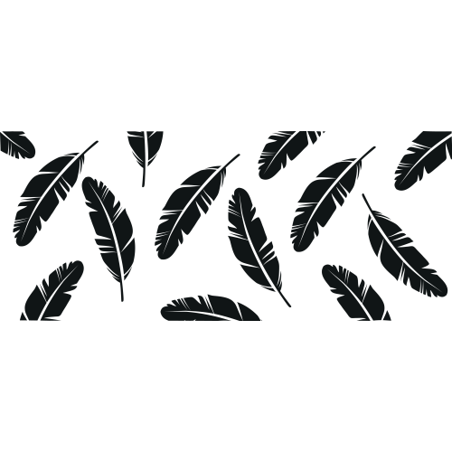 FEATHERS UV DTF Printing Glass Tumblers Custom Prints