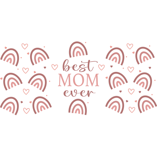 Best Mom Ever Glass Tumbler with UV DTF Printing