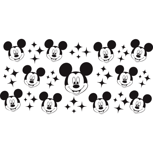 MICKEY UV DTF Glass Tumbler Printing