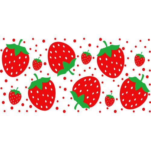 UV DTF Printing on Glass Tumbler - STRAWBERRY