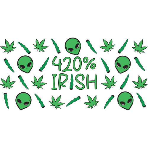 420 IRISH UV DTF Glass Tumbler Printing - Custom Cups & Tumblers
