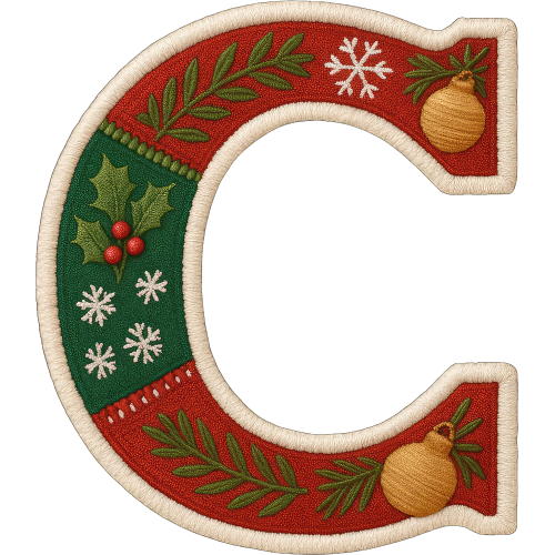 Christmas Alphabet Doodles for DTF Printing - Custom Alphabet Prints