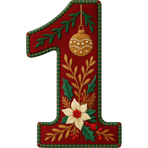 Christmas Numbers Doodles Alphabet Hoodies - Custom DTF Printing Service