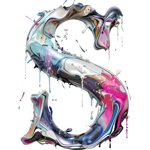 Custom Fabric DTF Print Alphabet Paint Color S Alphabet Design