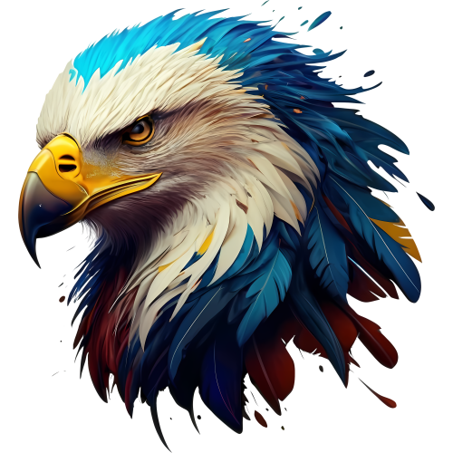 Eagle design for DTF printing on custom fabric