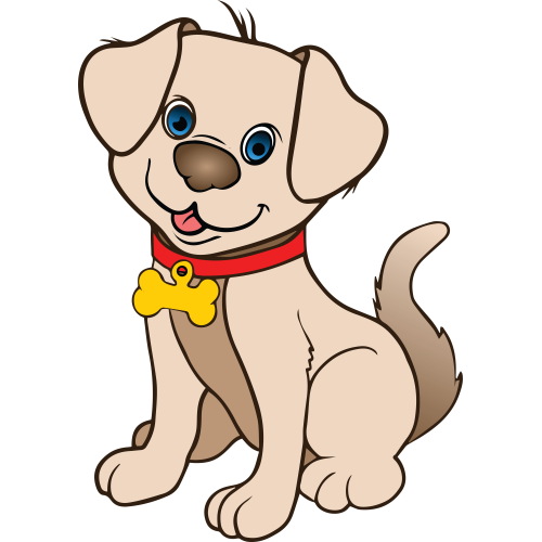 Animal Fabric DTF Sticker - Baby Cute Dog - Custom Printing Design