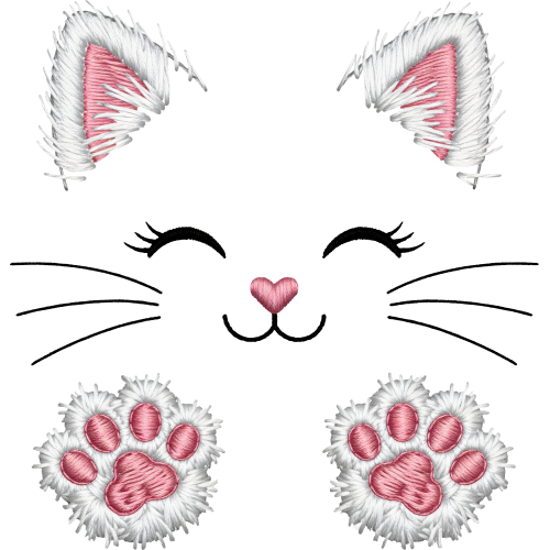 Custom DTF Cute Cat Animal Fabric Sticker - Perfect for DIY and Decorating