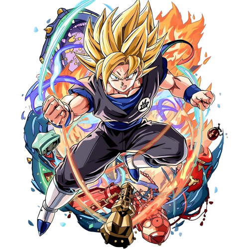 Goku in his Super Saiyan Anime DTF T-Shirt Print - High-Quality and Custom Design