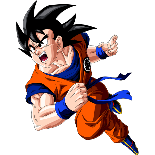 Goku Running Anime DTF T-Shirt Print - High-Quality Custom Design