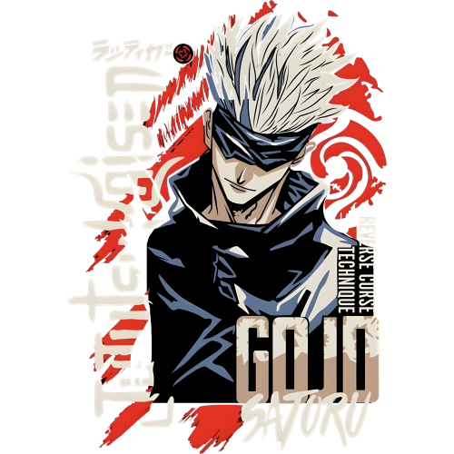 Jujutsu Kaisen Satoru Gojo Anime DTF T-Shirt Print - Custom Designs for Anime Fans