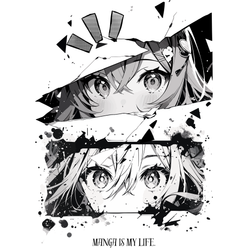 Manga Eyes Anime DTF T-Shirt Prints - Custom Designs