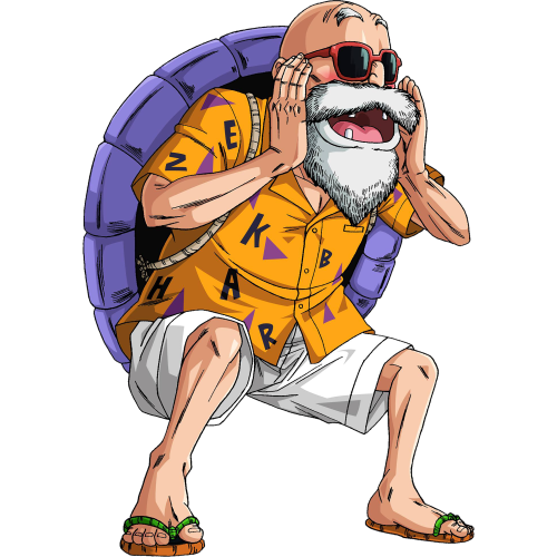 Master Roshi Anime DTF T-Shirt Prints with Custom Designs