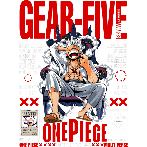 Monkey D Luffy Gear Anime DTF T-Shirt Prints with Custom Designs