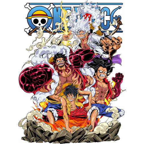 Custom Anime DTF T-Shirt Prints - Onepiece All Gear Element - Vibrant and durable designs
