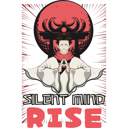 High-quality Anime DTF t-shirt prints featuring Ryomen Sukuna SILENT MIND RISE designs