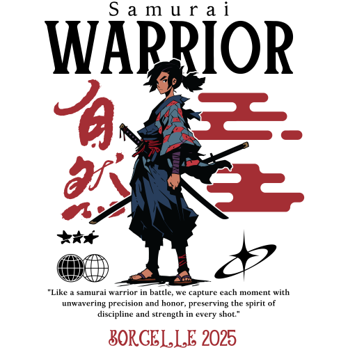 Custom Anime DTF T-Shirt Prints - Samurai Warrior Streetwear Design