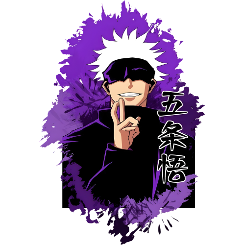 Custom DTF Anime T-Shirt Prints featuring The Strongest Jujutsu Sorcerer Satoru Gojo