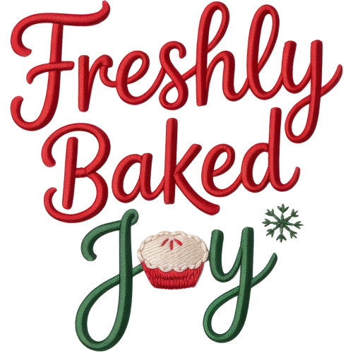 DTF ink transfer for fabric by Fresjly Baked Joy - Christmas printing services
