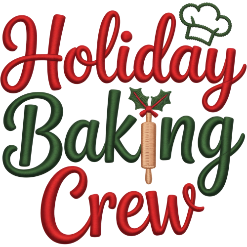 Holiday Baking Crew DTF Ink Transfer for Fabric - Christmas Category