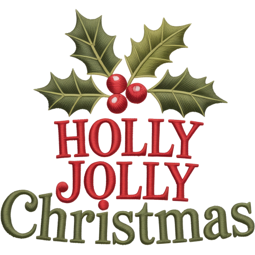 DTF ink transfer for fabric - Holly Jolly Christmas - Custom Printing