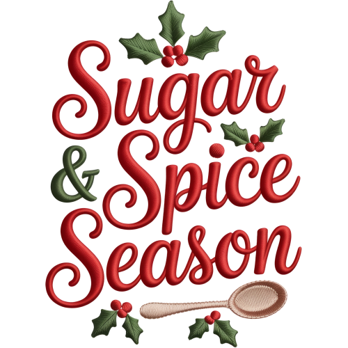 Christmas Sugar Spice Season DTF Ink Transfer for Fabric - Custom Printing and DTF Printing