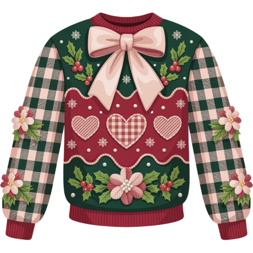 Custom DTF Ink Transfer Ugly Christmas Sweater - Christmas Apparel