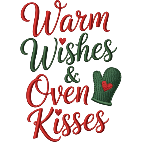 DTF Ink Transfer for Fabric - Warm Wishes and Oven Kisses Product Image