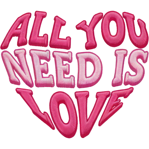 Love Heart Shape DTF Transfers for T-shirts - Premium Love themed designs