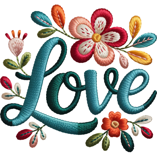 Floral LOVE Valentine's Day DTF Transfer for T-Shirts - Premium Love Themed Design