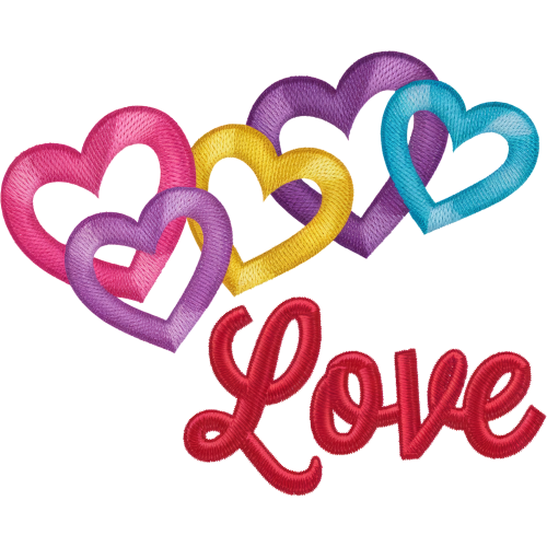 Heart Love DTF Transfer for T-shirt design