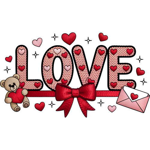 Premium Love Themed DTF Transfers for T-Shirts - Romantic LOVE