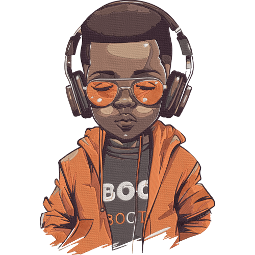 Custom DTF Stickers for Fabric | Print T-Shirt - 1 BOY ENJOY MUSIC