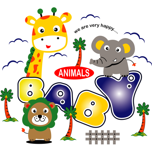 ANIMAL BABY Cartoons UV DTF Ink Transfer Stickers