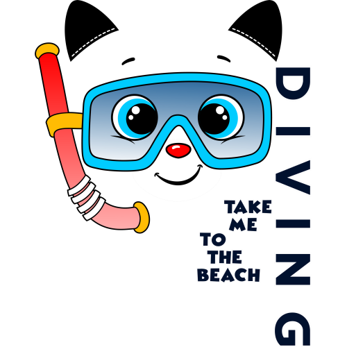 Custom UV DTF Ink Transfer Stickers for Beach Diving - Cartoon Designs