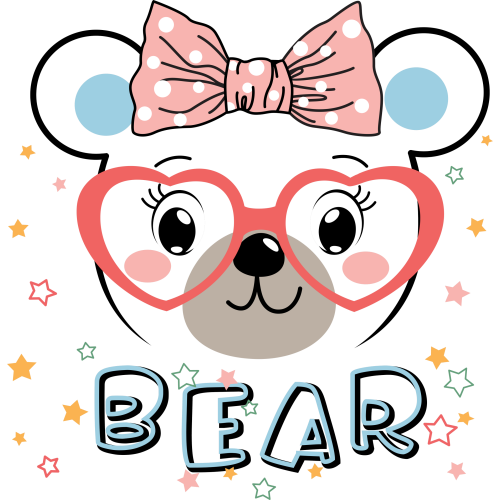 Custom UV DTF Ink Transfer Stickers for BEAR - Cartoons Category