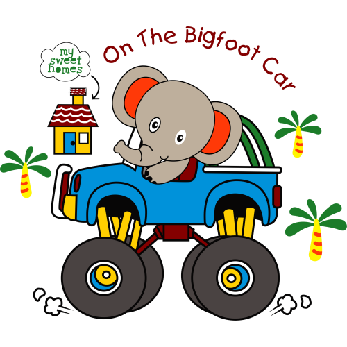 Custom UV DTF Ink Transfer Stickers for BIG CAR in Cartoons category