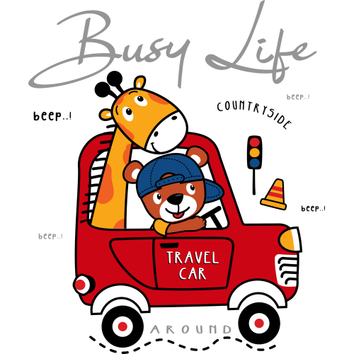 Busy Life Cartoon UV DTF Ink Transfer Stickers