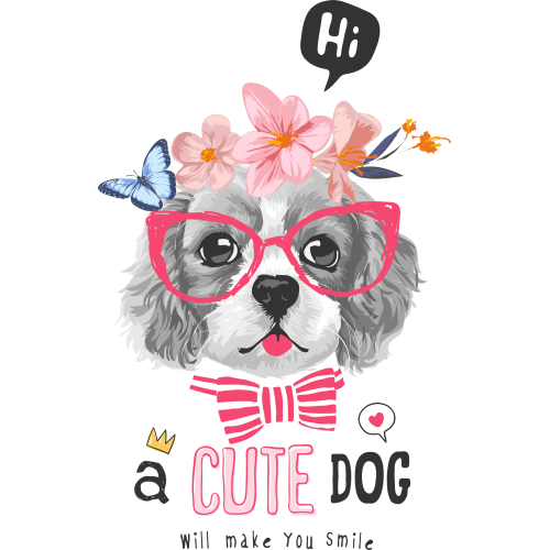 UV DTF Ink Transfer Stickers for Cute Dog Cartoons - Custom Printing