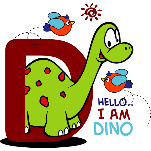 HELLO DINO UV DTF Ink Transfer Stickers - Custom Printing Cartoons