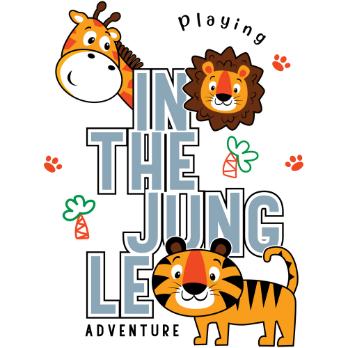 UV DTF Ink Transfer Stickers - In The Jungle Cartoons - Custom Printing