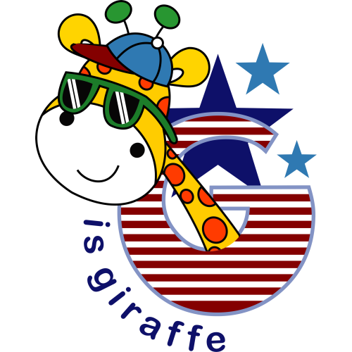 Custom DTF Ink Transfer Stickers for IS GIRAFFE - Cartoons - High-quality UV ink stickers for custom printing