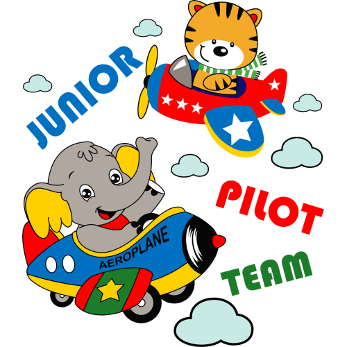 JUNIOR PILOT UV DTF Ink Transfer Stickers - Custom Printing in Cartoons Category