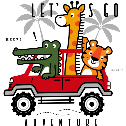 LETS GO RIDE Cartoons UVDTF Stickers for Glass Bottles