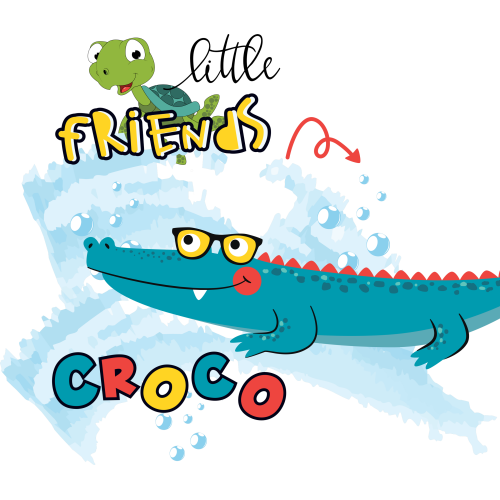 Little Friend Croco UVDTF stickers for glass bottle customization