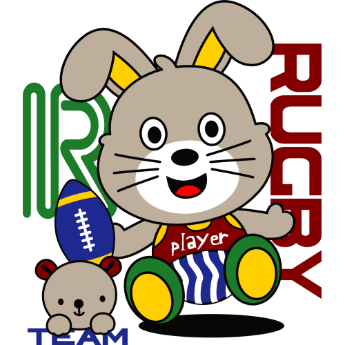 Custom DTF Stickers for Glass Bottles - Rugby Player Cartoons