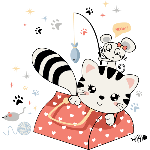 SWEET CAT UVDTF stickers for glass bottle - Custom Printing Options